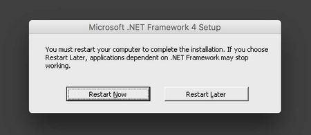 CrossOver: Neustart nach Installation von Microsoft .NET Framework 4