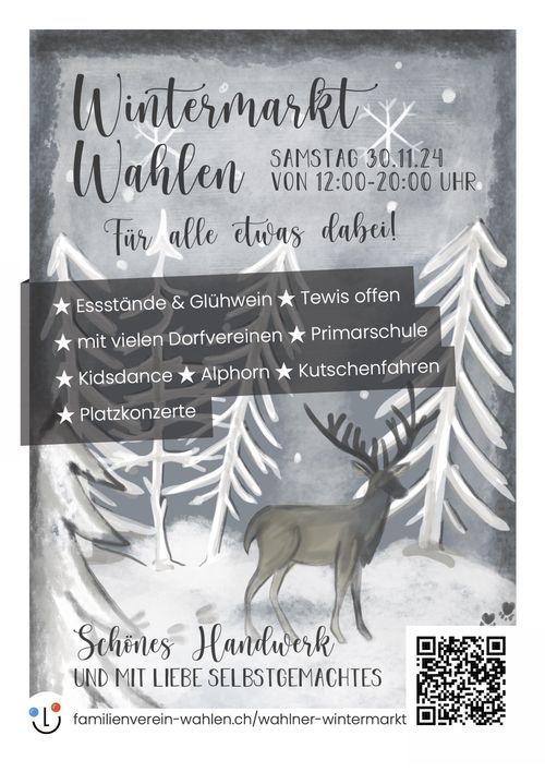 Front page of the winter market booklet